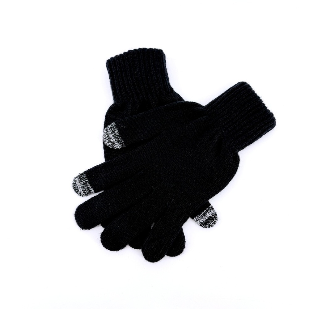 Attention Mens Knit‎ Gloves Black Touchscreen Compatible Large/XL Winter Gift - Picture 2 of 6